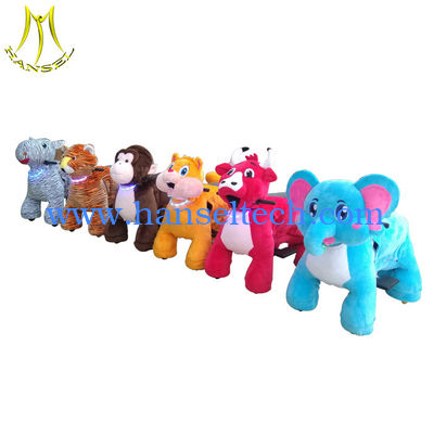 Hansel  plush spraying machine motorized plush riding animals mall car for kids fournisseur
