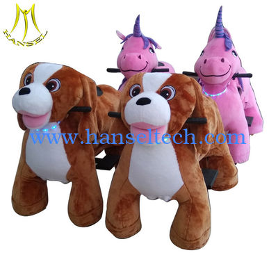 Hansel  plush spraying machine motorized plush riding animals mall car for kids fournisseur