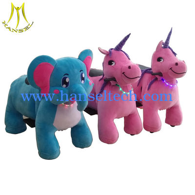 Hansel  plush spraying machine motorized plush riding animals mall car for kids fournisseur