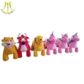 Hansel four wheel battery powered plush animal with light  kids electric rides for sale fournisseur