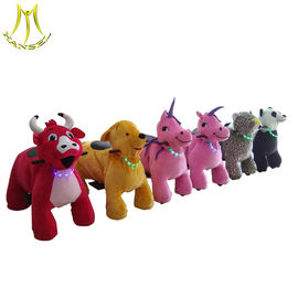 Hansel  rechargeable battery operated coin operated stuffed rides on unicorn motorized plush animal fournisseur