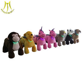 Hansel  coin operated plush outdoor ride walking animals for shopping mall fournisseur