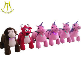 Hansel popular kids coin operated toy rides walking stuffed animal ride fournisseur