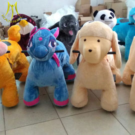 Hansel shopping mall plush toys stuffed animals on wheels plush animal electric scooter fournisseur