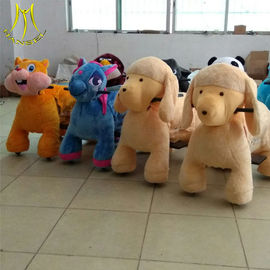 Hansel shopping mall plush toys stuffed animals on wheels plush animal electric scooter fournisseur