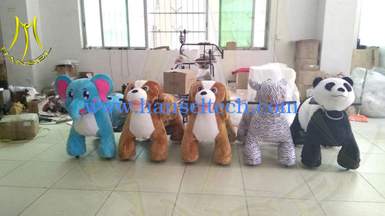 Hansel hot selling amusement electric kids ride on motorized stuffed animals fournisseur