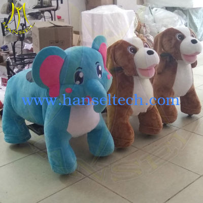 Hansel hot selling amusement electric kids ride on motorized stuffed animals fournisseur