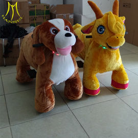 Hansel attractive plush motorized animals walking animal toys kids amusement rides fournisseur