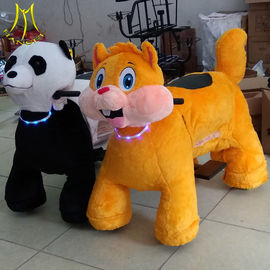 Hansel coin operated plush animal shopping mall kids rides 150KG bearing motorized plush riding animals fournisseur