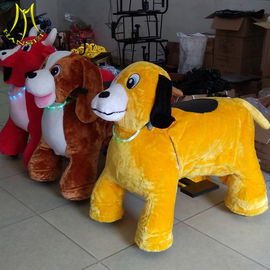 Hansel coin operated plush animal shopping mall kids rides 150KG bearing motorized plush riding animals fournisseur