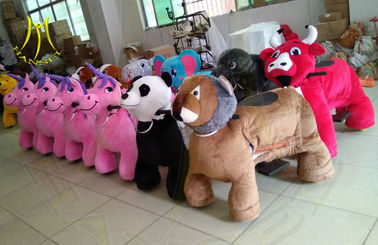 Hansel amusement animal battery powered motorized plush ride for kids fournisseur