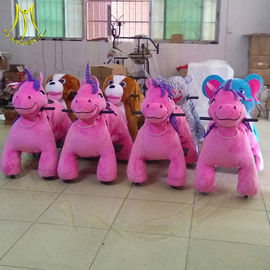 Hansel amusement park playground electric plush motorized riding animals fournisseur