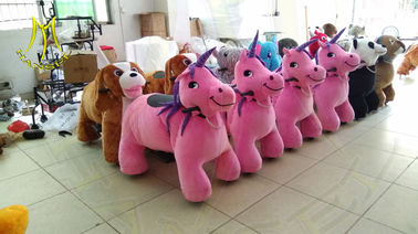 Hansel Hot selling shopping mall electric mountable animal plush ride fournisseur