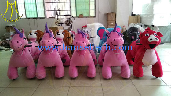 Hansel children funfair plush battery operated zoo animal toys ride fournisseur
