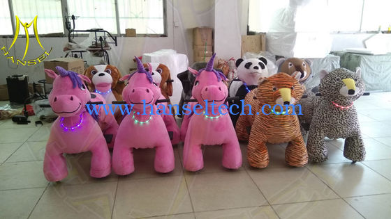 Hansel children funfair plush battery operated zoo animal toys ride fournisseur
