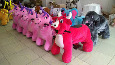 Hansel amusement park indoor stuffed coin operated children ride on animal fournisseur