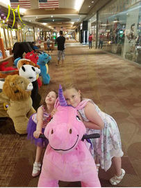 Hansel large size adults and kids drivable coin operated battery animal scooter in mall fournisseur
