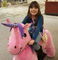 Hansel shopping mall motorized plush riding animals adult can ridee on electric unicorn bike for sale fournisseur