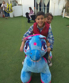 Hansel outdoor playground walking coin operated motorized plush riding animals fournisseur