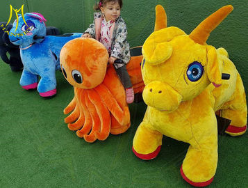 Hansel indoor playground unicorn motorized plush animal electric scooter fournisseur