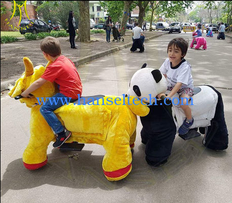 Hansel amusement park outdoor baby ride on plush animals for sale fournisseur