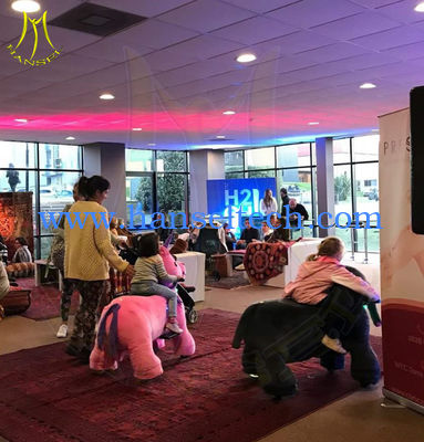 Hansel stuffed indoor playground electric plush motorized animals for mall fournisseur