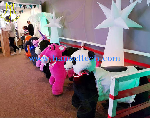 Hansel 24 volt kids and adults ride on electric plush animal scooter fournisseur