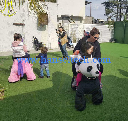 Hansel 24 volt kids and adults ride on electric plush animal scooter fournisseur