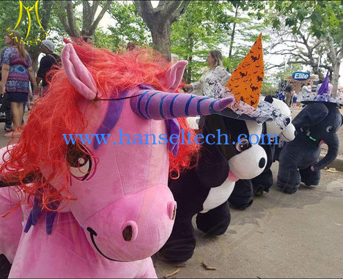 Hansel children electric plush battery operated zoo animal ride for sale fournisseur