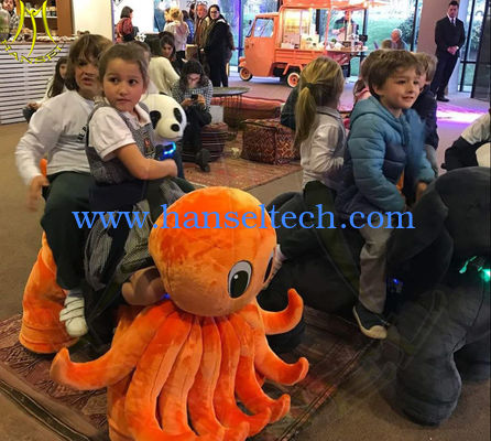 Hansel hot selling kids indoor playground plush animal electric ride fournisseur