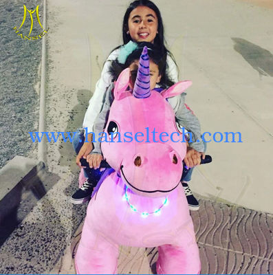 Hansel shopping mall electric mountable plush motorized animal for kids fournisseur