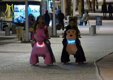 Hansel amusement park outdoor electric mountable animal plush ride fournisseur