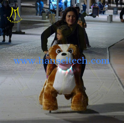 Hansel children stuffed walking battery operated ride on electric animal fournisseur