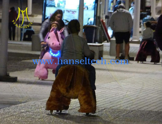 Hansel children stuffed walking battery operated ride on electric animal fournisseur