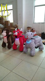 Hansel hot-selling plush coins zippy electric rides electric animal toy car for plaza fournisseur