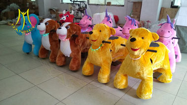 Hansel childern coin operated  motorized animal scooter animal plush ride for mall fournisseur
