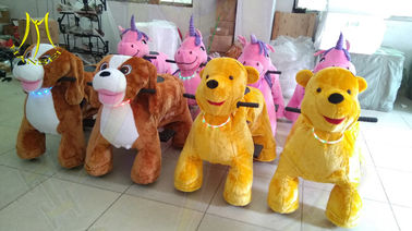 Hansel childern coin operated  motorized animal scooter animal plush ride for mall fournisseur