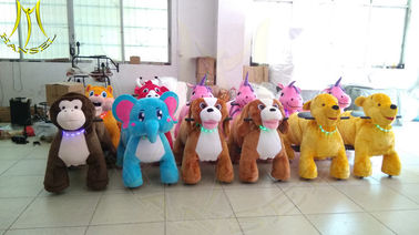 Hansel  Guangzhou animal dinosaur ride large plush toy ride toy on wheels fournisseur