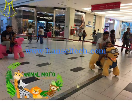 Hansel electronic kids ride on  plush animal battery operated stuffed pink pig fournisseur