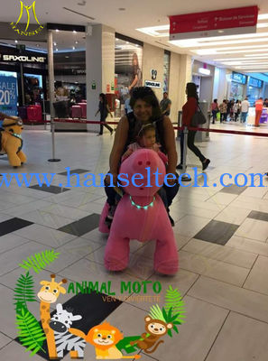 Hansel electronic kids ride on  plush animal battery operated stuffed pink pig fournisseur