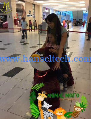 Hansel electronic kids ride on  plush animal battery operated stuffed pink pig fournisseur