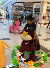 Hansel  zoo park animal walking plush battery motorized plush animal for amusement park fournisseur