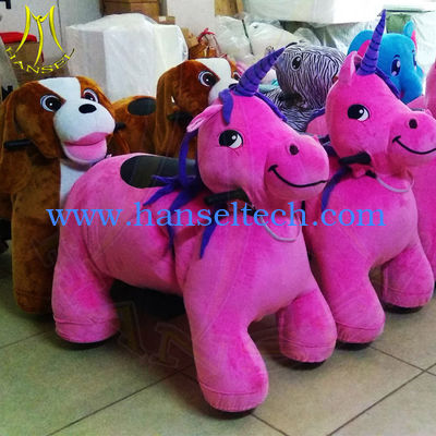 Hansel indoor mall plush battery animal kids electric rides on animal fournisseur