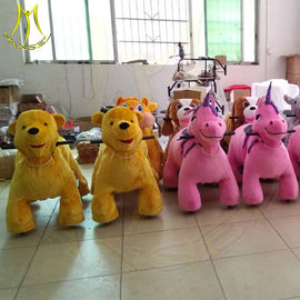 Hansel amusement games indoor plush electric kids ride on animals fournisseur
