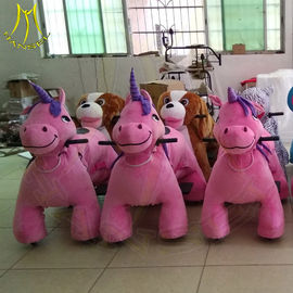 Hansel amusement park hot selling kids electric ride on plush animals fournisseur