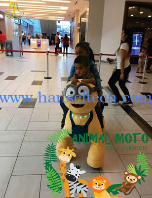 Hansel  2018 commercial plush toys stuffed animals on wheels plush animal electric scooter fournisseur