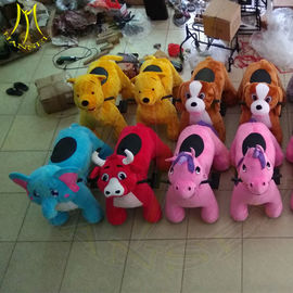 Hansel amusement stuffed battery operated kiddie indoor ride on animals fournisseur