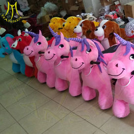 Hansel amusement stuffed battery operated kiddie indoor ride on animals fournisseur