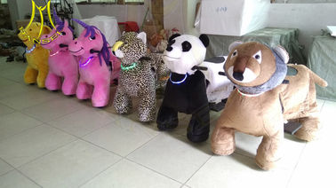 Hansel  2018 new design animal electric ride large plush ride toy with coin for sales fournisseur
