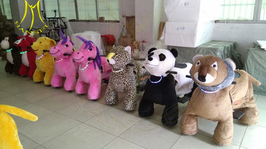 Hansel  2018 new design animal electric ride large plush ride toy with coin for sales fournisseur